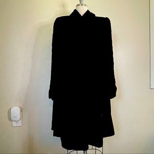 GENESIO Black VELVET coat SZ Medium